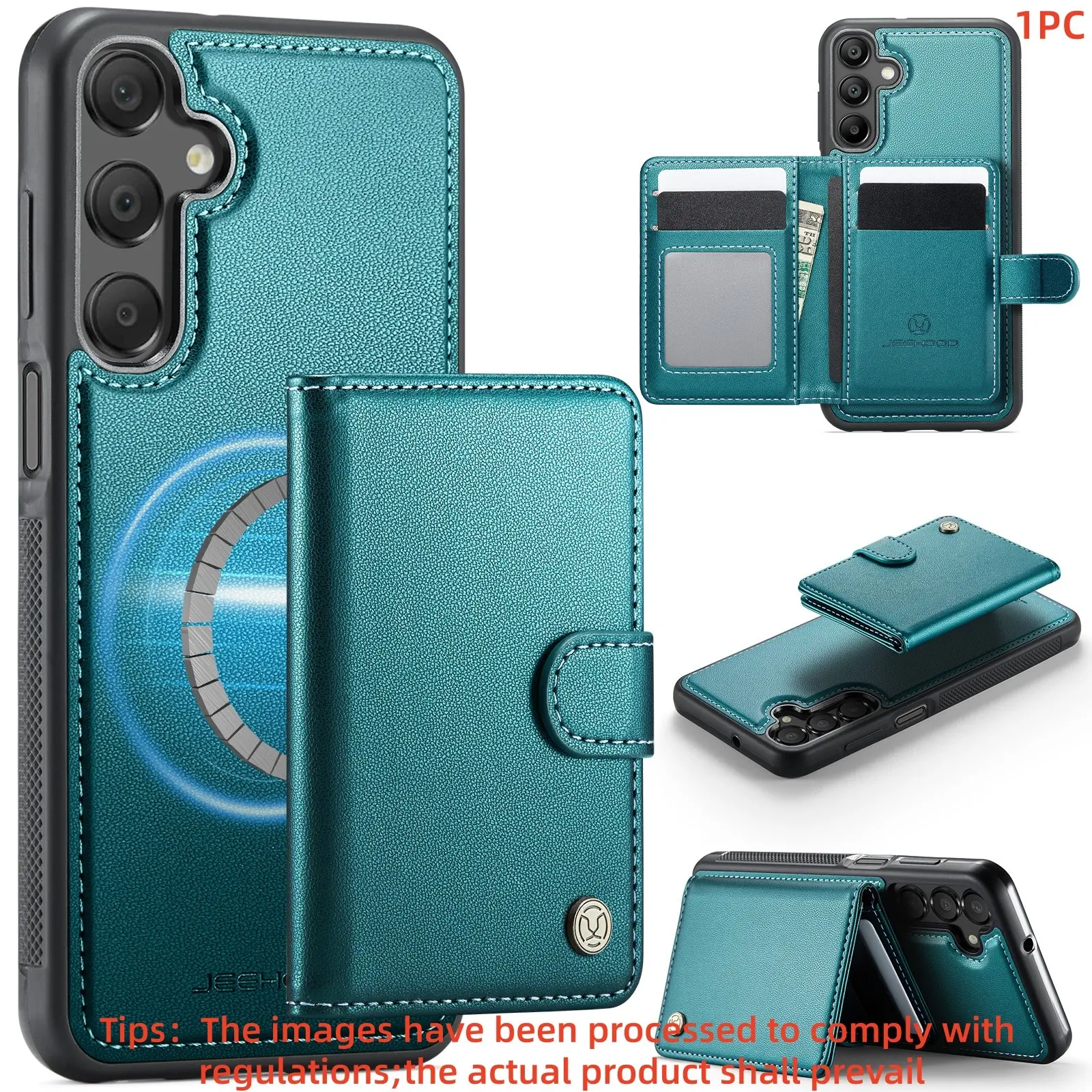 For Samsung Galaxy A16/a17/a25/a26/a27/a33/a34/a35/a36/a53/a54/a55/a56/a57 5g Smartphone Case Cover, Rfid Shield, Magnetic Closure, TPU Shockproof, Wallet Design with Cash Card