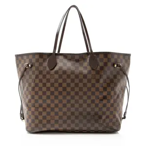 Pre-owned Louis Vuitton Leather Tote Bags Damier Ebene Neverfull GM Tote