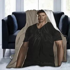 Jensen Ackles Fleece Microfiber Blanket - Soft, Lightweight, Cozy Luxury Throw for Couch, Bed, Blankets for Sofa, Lightweight Blanket