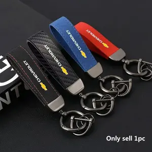 Suede Leather Zinc Alloy Car Keychain Keyring For Chevrolet Cruze Sonic Silverado Trax Camaro Captiva Equinox Trailblazer Key Accessories