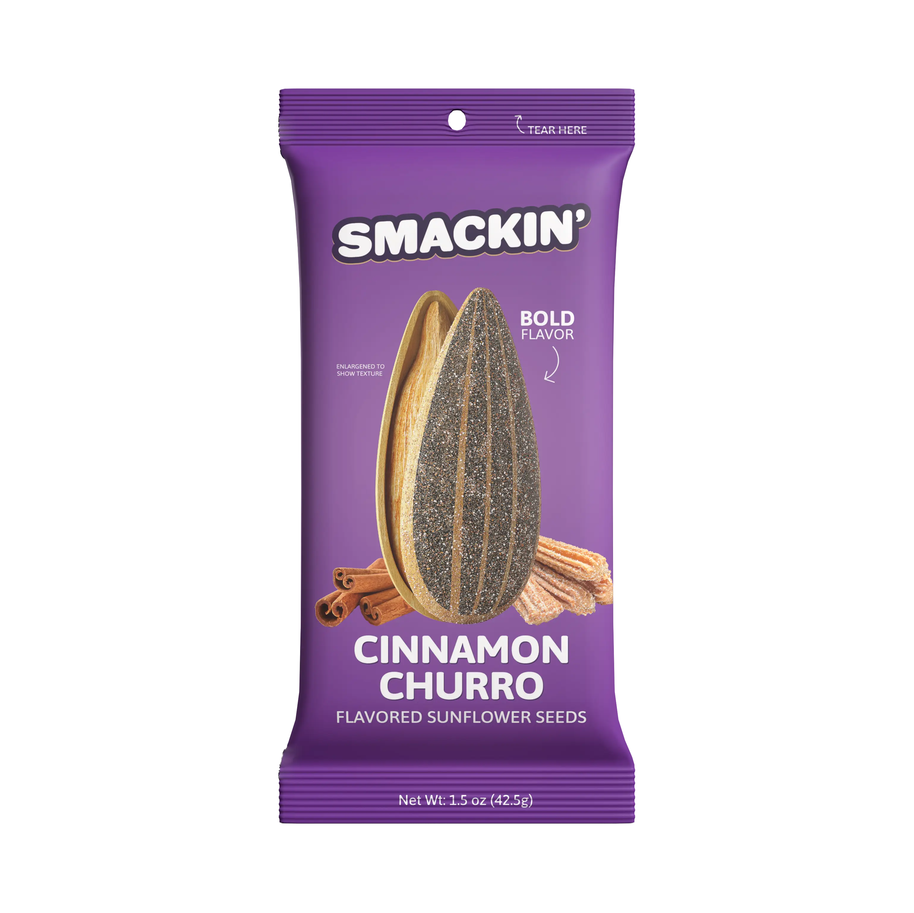 Cinnamon Churro Sunflower Seed Sampler Pack, 6 Total 1.5 Ounce Single Serve Bags
