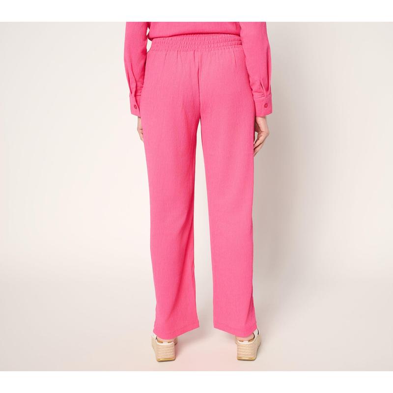 Brandis Dress Out Loud Pet Caribbean Crinkle Wide Leg Pants