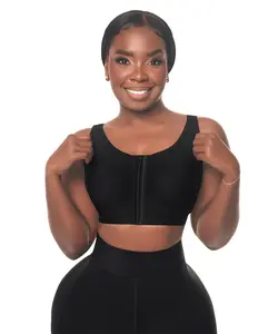 Post op Enhance Bra Wide Straps • Black (C-082) Adjustable