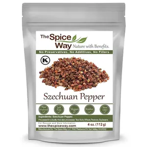 The Spice Way Szechuan Peppercorns - Pure Flavor Resealable bag Vegan & Non-GMO