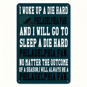 【Philadelphia Eagles】Rustic Aluminum Football Wall Sign for Home Bar Garage Decor Fan Gift Sports Enthusiasts Man Cave