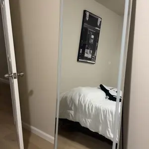 Stand Mirror Full Length with LED Lights, Floor Mirror Dimming & 3 Color Lighting, Large Mirror  for Bedroom, Glass Decorations Supplies