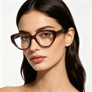 Vintage Cat Eye Glasses for Women Luxury Retro Minimalist Eyewear Frame