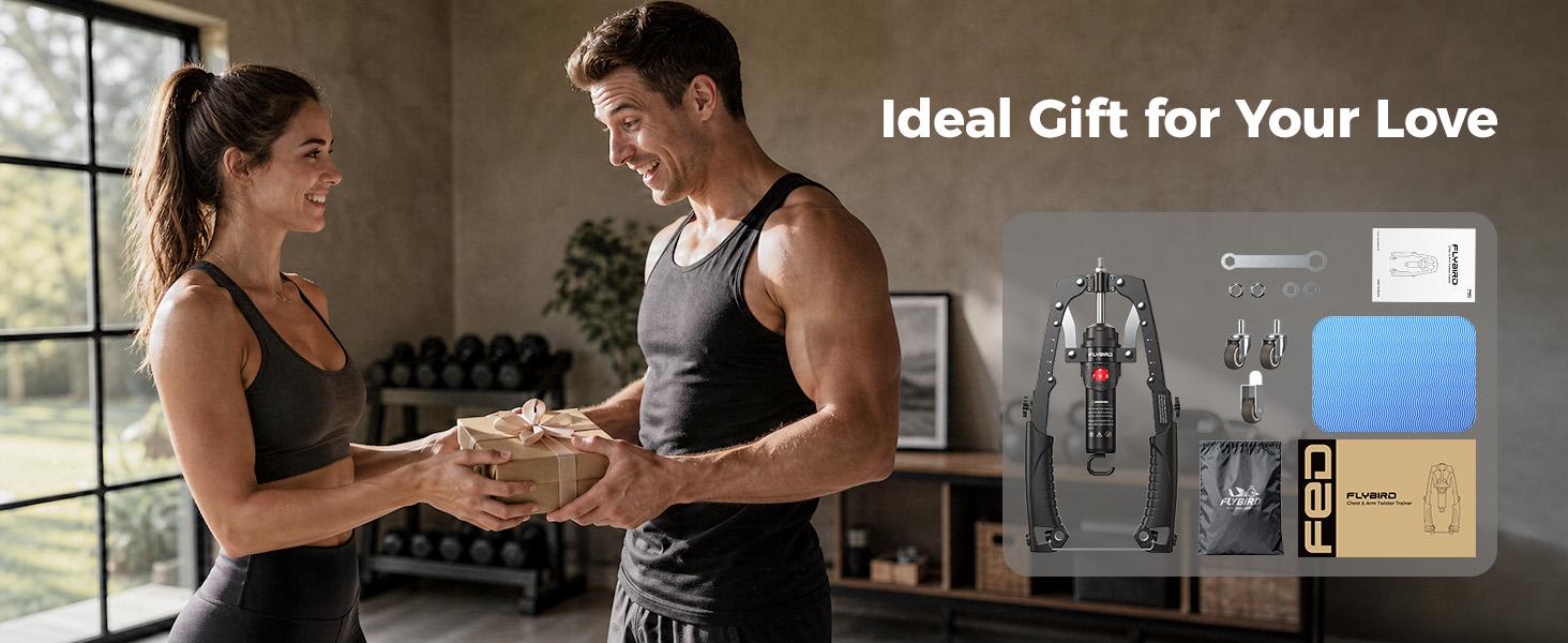 FLYBIRD Series CT1 Hydraulic Chest Trainer, Unisex Arm Strength Trainer & Twister Arm Exerciser - Adjustable 22-440lbs Core/Tricep Gear with Ab Roller Wheel, Pad & Bag, At Home Gym Equipment FLYBIRD Series CT1 Hydraulic Chest Trainer, Unisex Arm Strength Trainer & Twister Arm Exerciser - Adjustable 22-440lbs Core/Tricep Gear with Ab Roller Wheel, Pad & Bag, At Home Gym Equipment