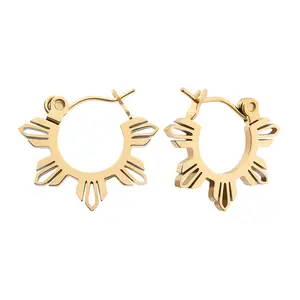Mini Araw Huggie Earrings – Small Filipino Sun Hoops