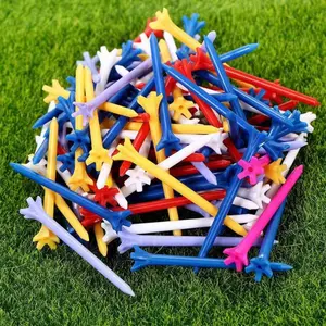 50 Durable Golf Ball Tees, Reusable Plastic Golf Tee Accessories, Low Friction and Resistance, Ideal for Golf Enthusiasts, Golf Accessory