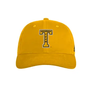 adidas Mens Georgia Tech Yellow Jackets Slouch Stretch Cap  - Yellow