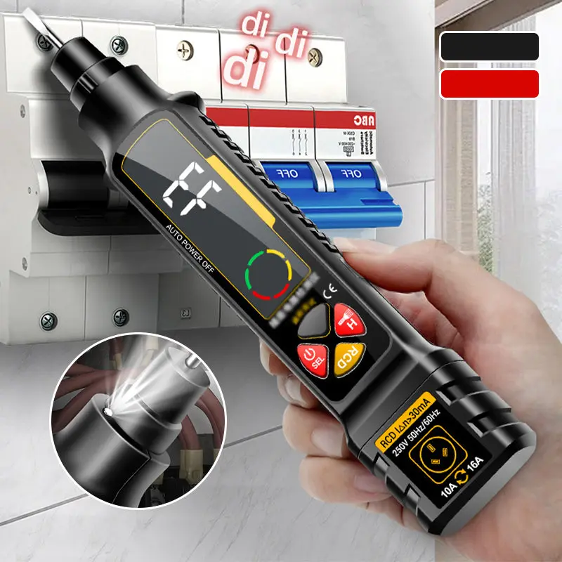 Smart Power Measuring Pen – Non-Contact Voltage Tester with Digital Display, AC Voltage Detector Pen, Multi-Function Electrical Tester with LED Alarm, Safe Circuit Detection Tool for Home DIY, Electricians & Maintenance Repair