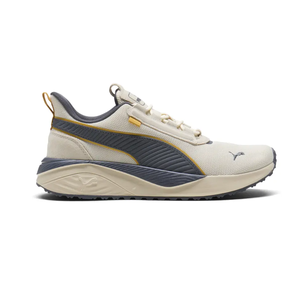 PUMA Mens Pacer 23 Street Suede Lace Up Sneakers Shoes Casual - White PUMA Mens Pacer 23 Street Suede Lace Up Sneakers Shoes Casual - White
