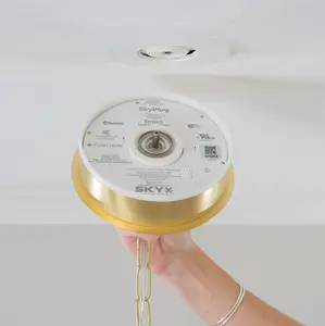 SkyPlug Mira Smart Canopy with Integrated SKYX Smart Lighting Base & Color Changing RGB Light - Available in Multiple Finishes - Taiwan Made