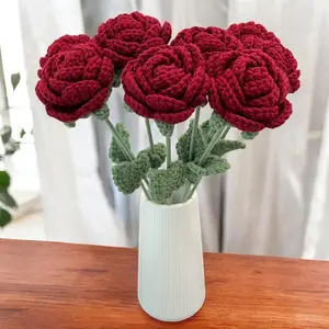 Handmade Crochet Rose – Elegant Faux Flower for Home Decor – Timeless Gift for Her