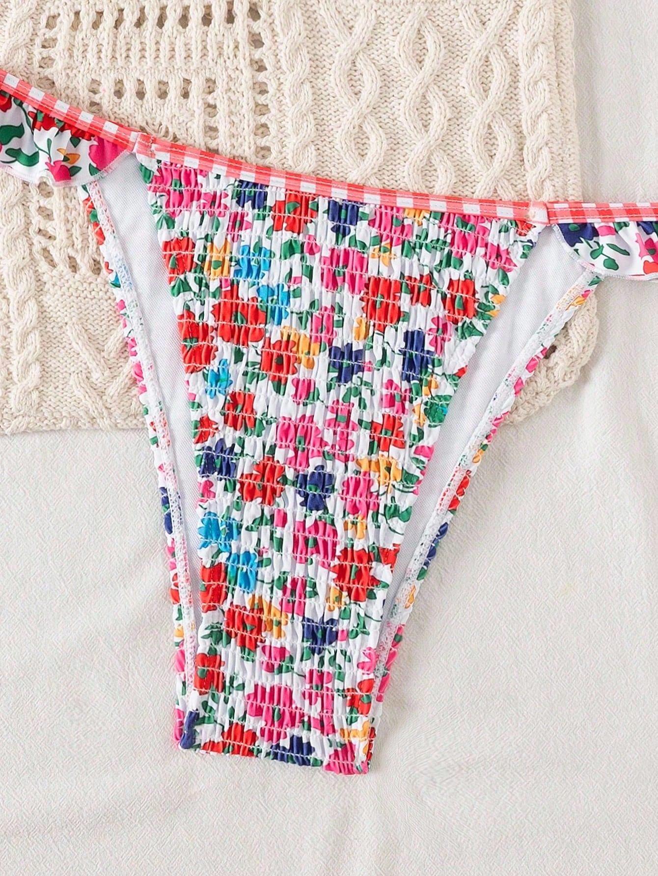 Two-Piece Set Women's Pineapple Print Bikini Set, Casual Fruit Print Swim Top & Swim Bottom, Ladies Summer Swimsuit Beachwear Fit for Beach Holiday Vacation