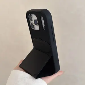 Pure Color Simple Magnetic Flip Protective Phone Case, Stand Phone Protection Cover, Elegant Minimalist Design for iPhone 11 12 13 14 15 16 17 Series, Accessories