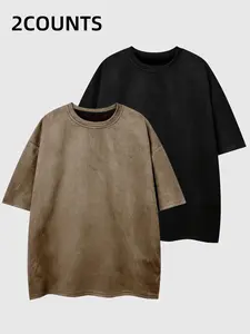 Men's Solid Color Tee, Regular Fit Casual Soft Comfy Short Sleeve T-shirt for Summer, Men's Top for Daily Wear