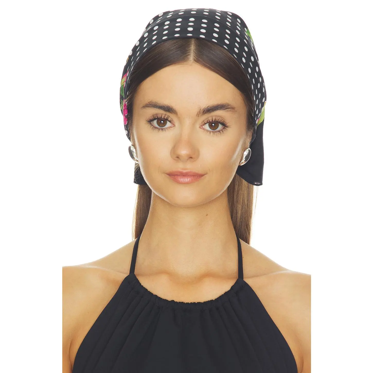 Charo Ruiz Ibiza Macarena Foulard in Black Dots