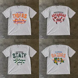 All Team Football T-Shirt Ash Grey Color, Vintage Style T-Shirt, Retro American Football Graphic Tee, Unisex Casual Game Day Pullover