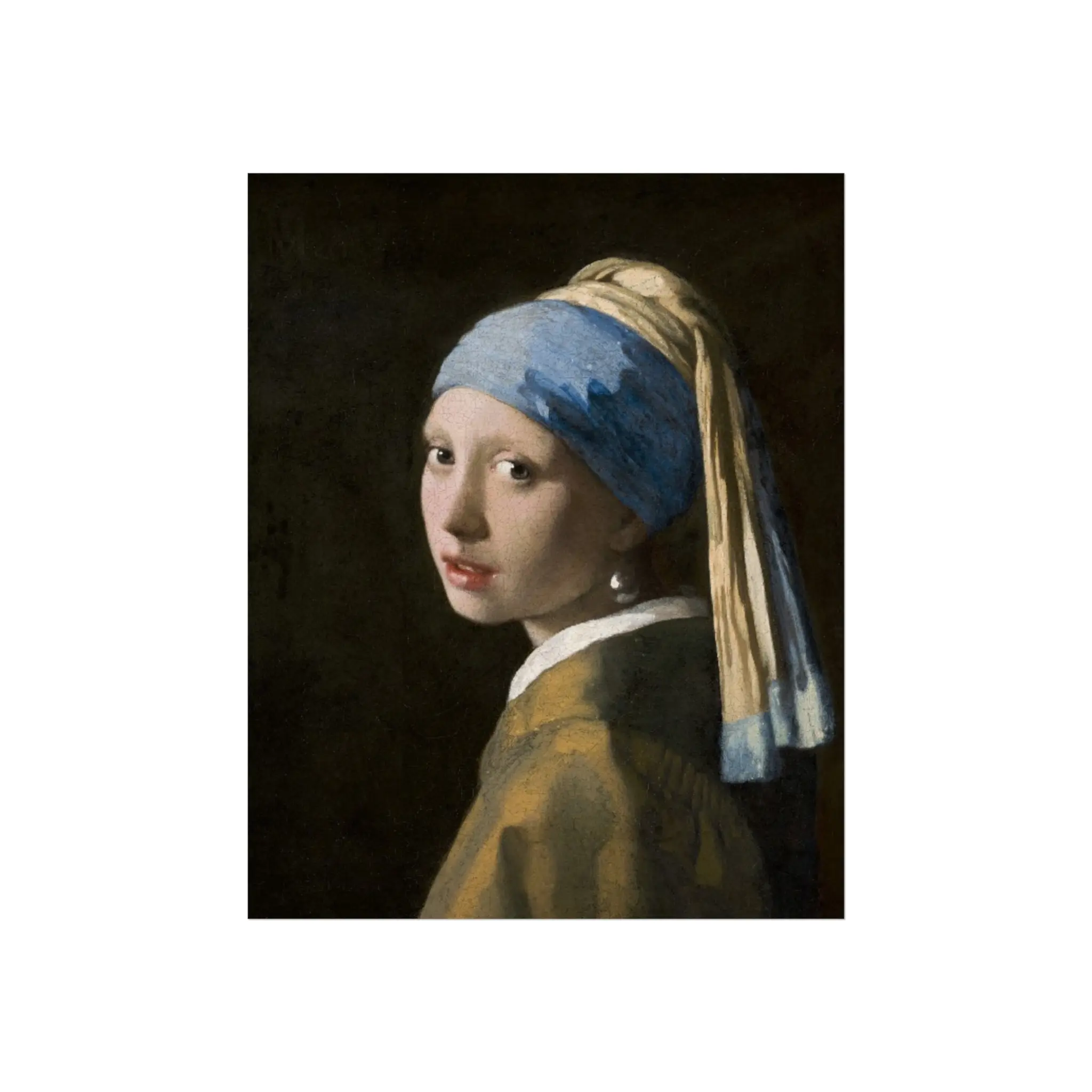 Elegant Fine Art Poster, Girl With A Pearl Earring | Home Decor, Art Print for Living Room, Vintage Style Wall Art, Art Collectibles