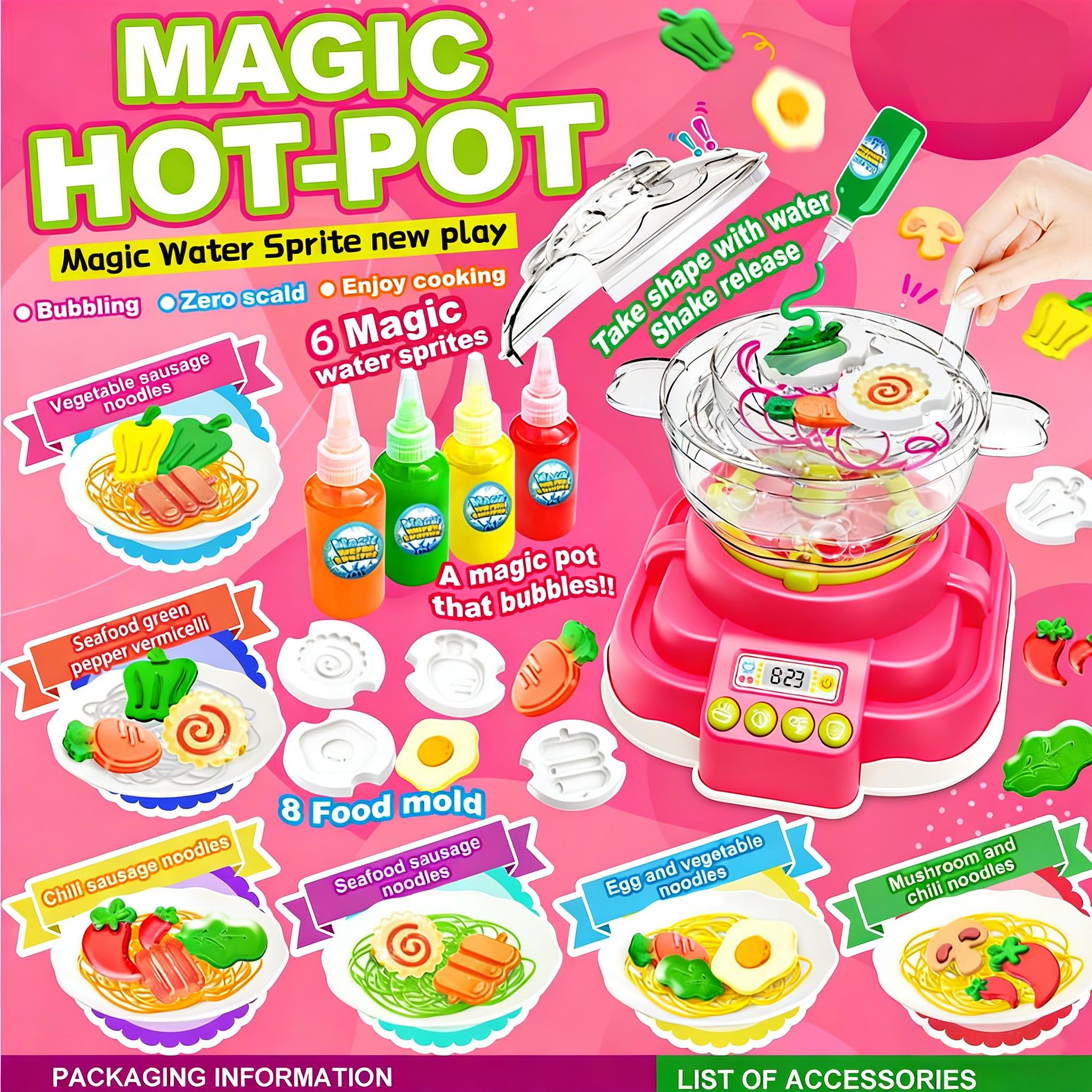 21 pcs Imaginative Play Hot pot Magic Water Elf Toy Kit with Magic Gels MoldsEaster Gifts for Kids Birthday Gifts Party Favors and Family-Friendly DIYSTEM Projects water gel kit