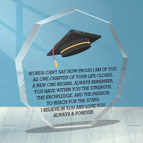 2026 Graduation Gift Inspirational Acrylic Gifts for Him Her Class of 2025 Graduation Gifts for Women Men University College Middle High School Graduate Brave Acrylic Gifts(Bu Student