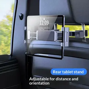 Car Back Seat Tablet Phone Holder Rotatable Headrest Mount Adjustable iPad Stand Rear Seat Entertainment Bracket Universal Car Interior Device Support