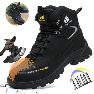 Work Boots Indestructible Safety Shoes Men Steel Toe Shoes Puncture-Proof Sneakers Non Slip all-season outdoor Roofing Shoes Construction Work & Daily Wear Work as hiking