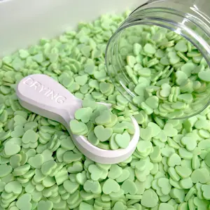 8MM Green Heart Polymer Clay Sprinkle (NOT EDIBLE) D30-14