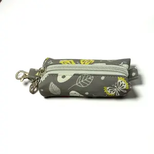Lipstick/Chapstick Holder Butterfly Zipper Pouch with Lobster Clasp