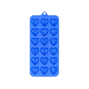 Heart Candy Mold 18 Count - Blue Silicone Molds for Baking and Cooking