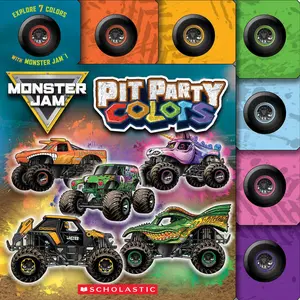 Pit Party Colors (Monster Jam Interactive Board Book with Tabs) (Stocking Stuffer) -- Marisa Aveling - Board Book