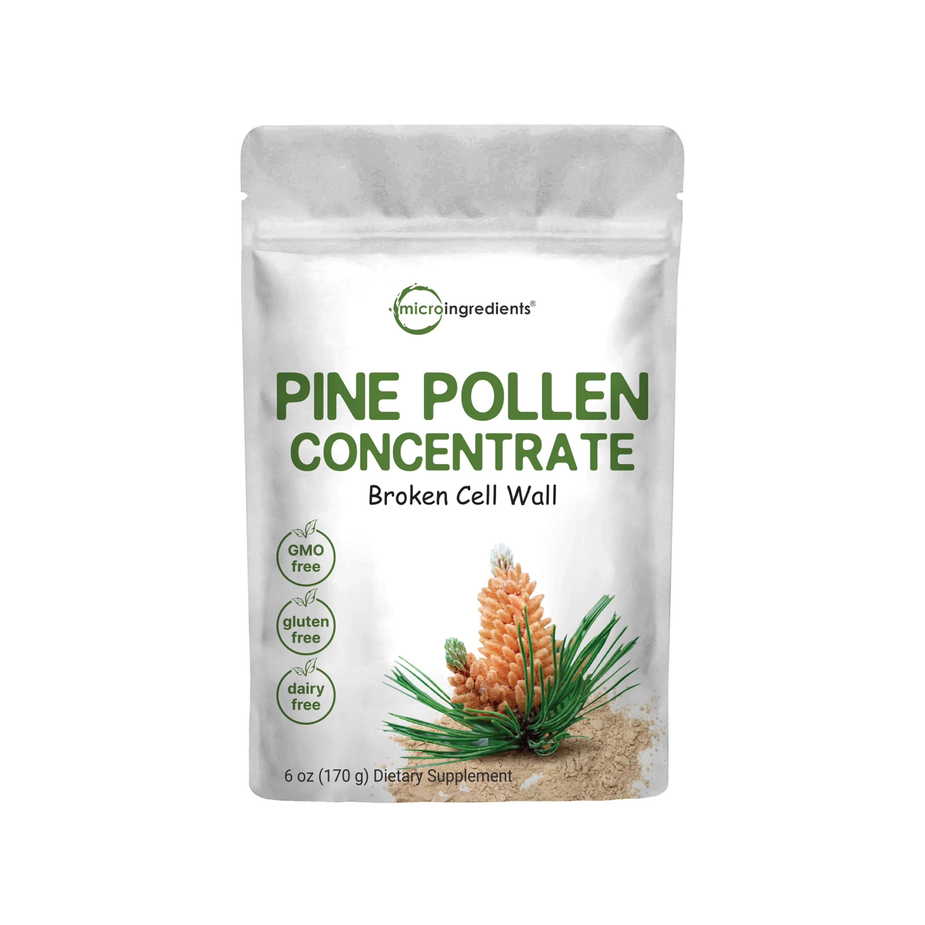 Micro Ingredients Pine Pollen Powder, 6 oz Micro Ingredients Pine Pollen Powder, 6 oz