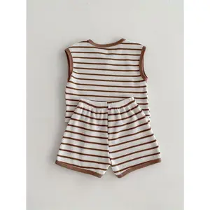 Summer Two-Piece Set for Baby Boys, Featuring a Tank Top And Shorts, Stylish And Comfortable for Toddlers, for Outdoor