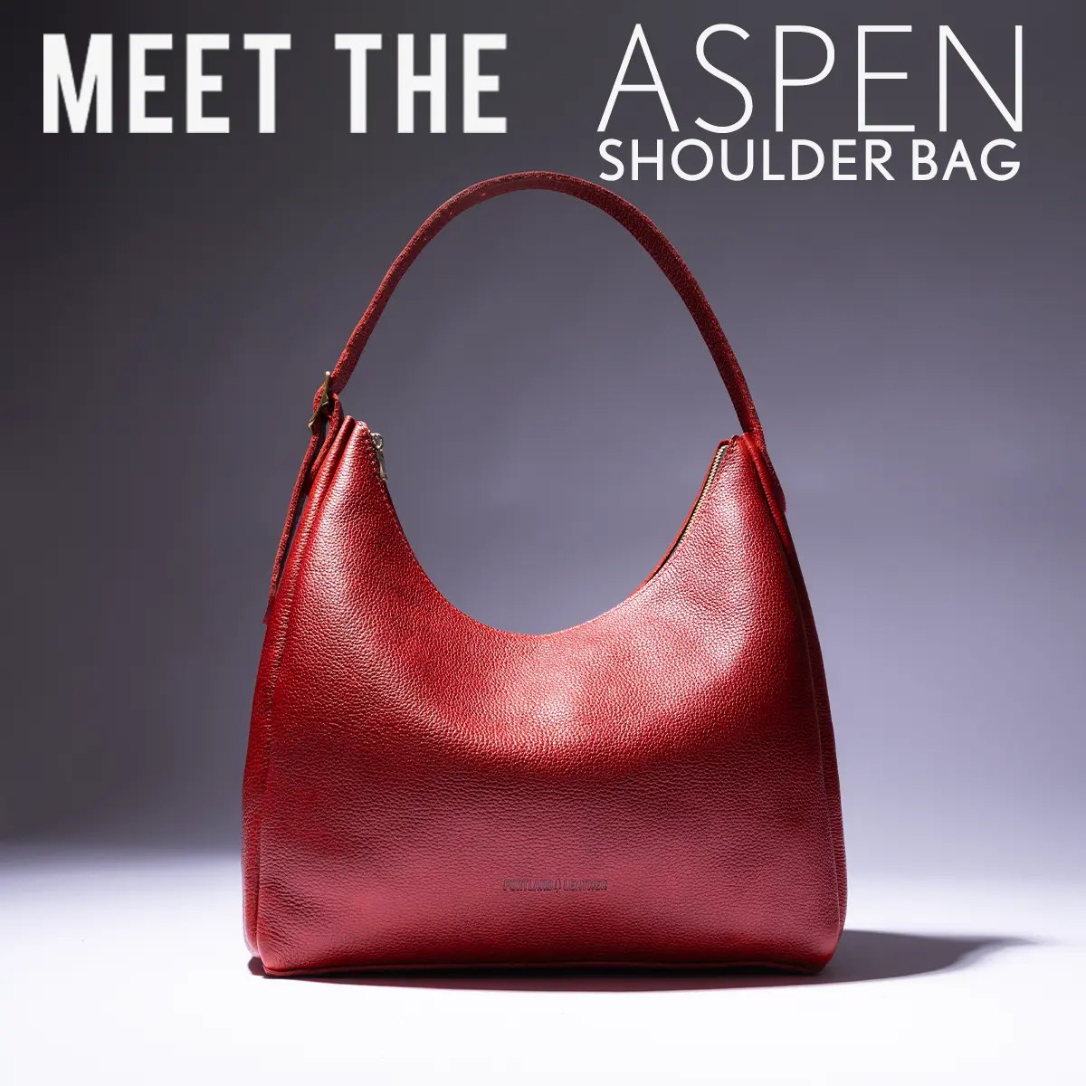 Portland Leather Aspen Slouchy Shoulder Bag - Soft Pebbled Leather Tote for Women & College