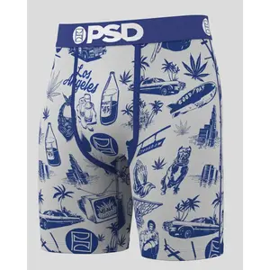 PSD Mens Westside Boxer Brief - Standard Length 7 Inch Inseam, Soft and Breathable Poly Blend Fabric