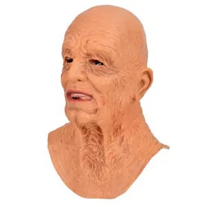 Funny Toothless Old Man Mask, Men's Bald Costume Accessory, Perfect for Halloween Parties and Masquerades, Adult Role Play Prop