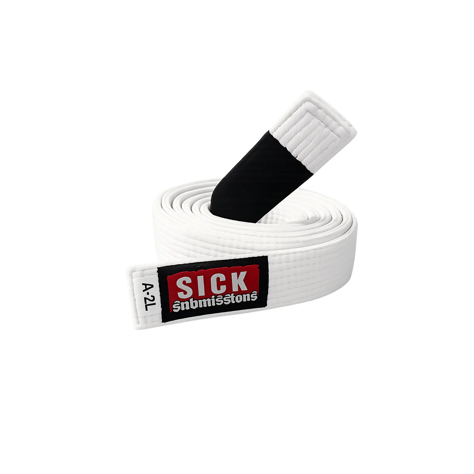 Sick Submissions White Brazilian Jiu-Jitsu Belt | Premium BJJ White Belt