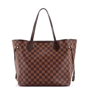 Pre-owned Louis Vuitton Canvas Coated Tote Bags REBAG Neverfull NM Tote Damier MM by Rebag