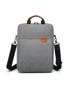 Men's Vertical Briefcase - 13.3/14 Inch Crossbody Laptop Bag for Tablet & Notebook