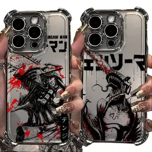 Chainsaw Man Anime Case For iPhone 17 16 15 14 13 12 11 Pro Max Plus Air Samsung S25 S24 S23 S22 Top Fan's Phone Case Cover Shockproof Protective Casing