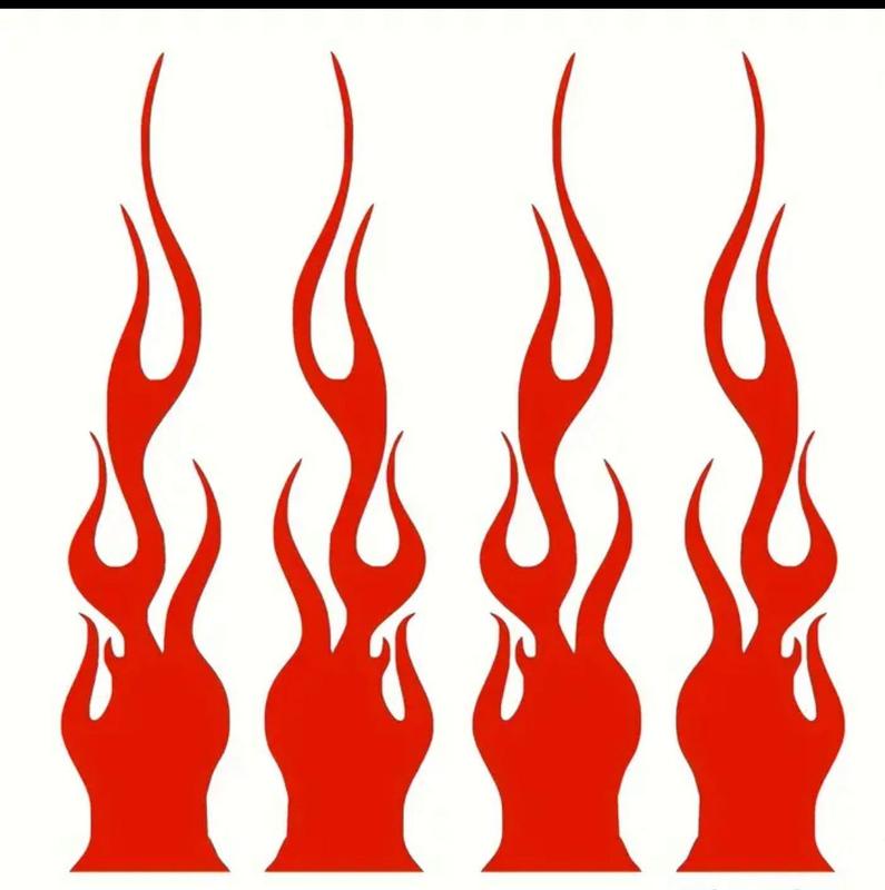 Flamas Car Sticker - Unique Design, High-Quality Print, Perfect for Personalizing Cars and Car enthusiasts