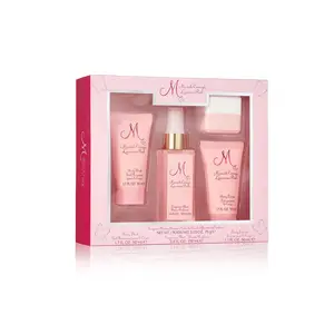 Limited Edition Luscious Pink 4 PC Womens Set by Mariah: Body Lotion & Wash + Fragrance Mist and Bath Fizz, Luscious Pink, 4 Piece Bath Set