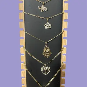 Oro Laminado XP Chains with Charms High Quality for Everyday Use Water Sweat Resistant Gold Plated Jewelry