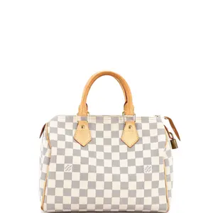 Pre-owned Louis Vuitton Canvas Coated Top Handle Bags Speedy Handbag Damier 25 by Rebag