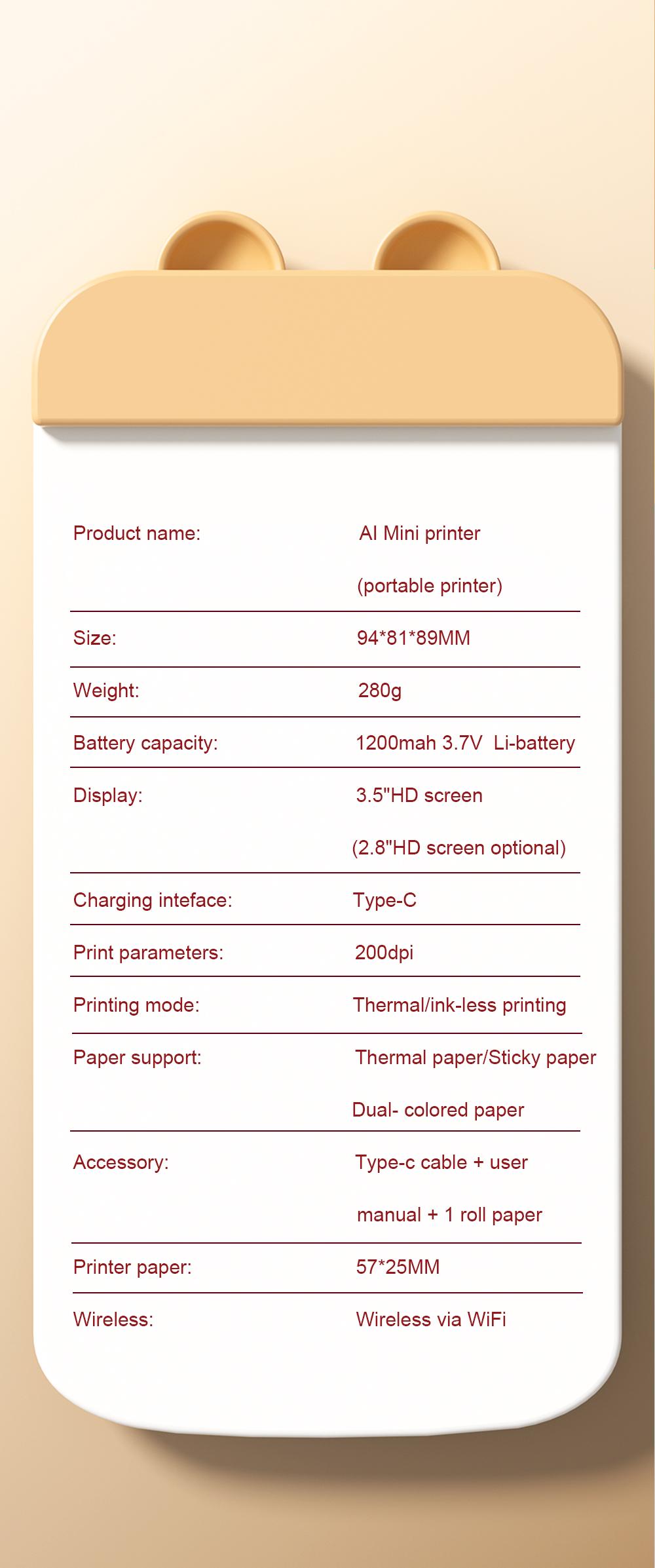 AI Voice Smart Sticker Machine - Portable Inkless Printer for Creative Minds | Transforming Voice to Art & Drawing Illustrations | Ultimate Tool for Sketching, Journaling & Imaginative Expression