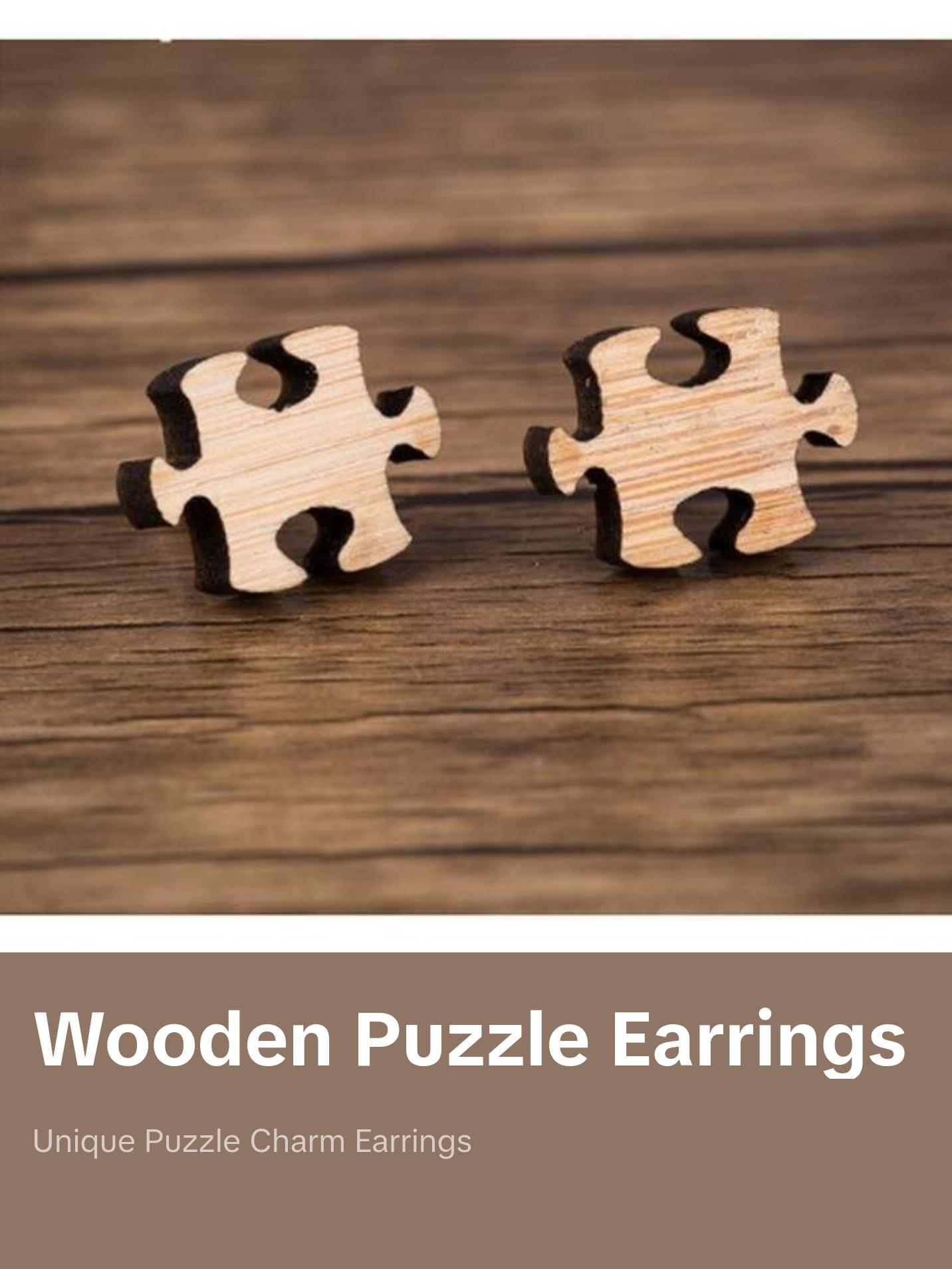 Puzzle Piece Earring Studs
