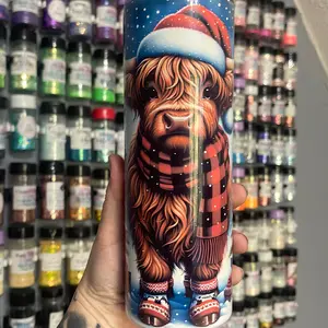 Cow Christmas tumbler