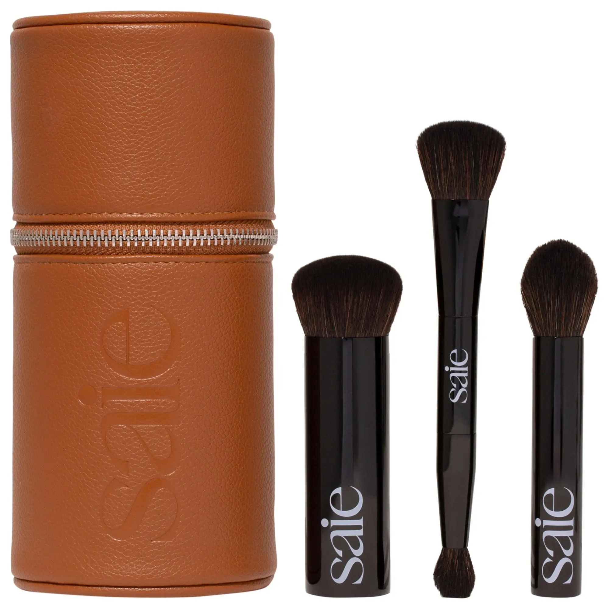 Saie Brush Essentials Makeup Brush Gift Set with Travel Case